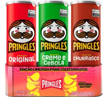 Kit Salgadinho de Batata com 3 sabores 322g Pringles